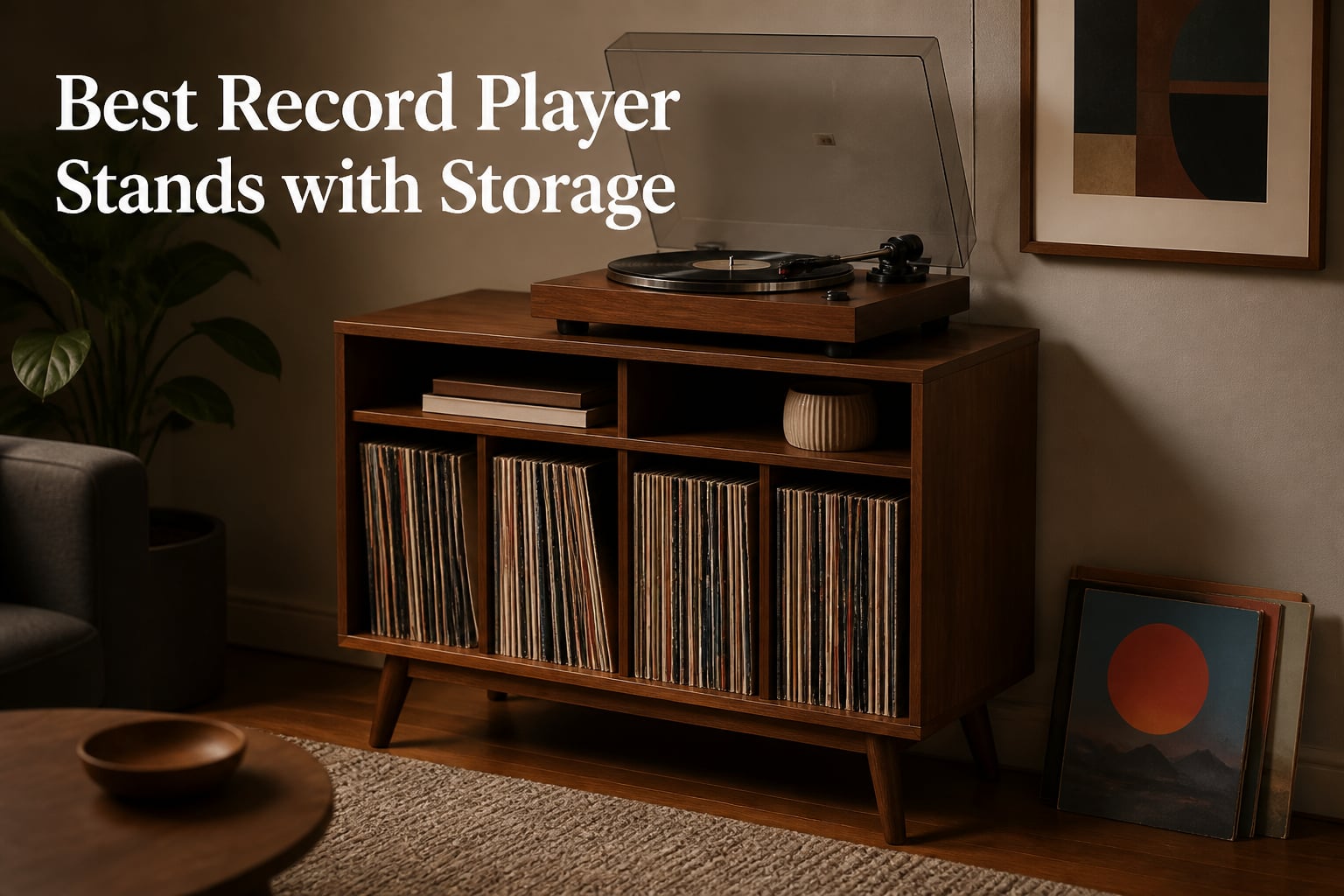 Best Record Player Stands with Storage