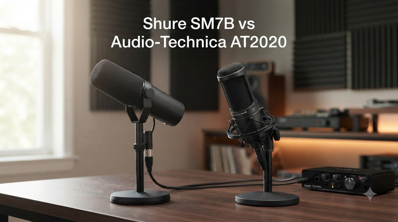 Shure SM7B vs Audio-Technica AT2020