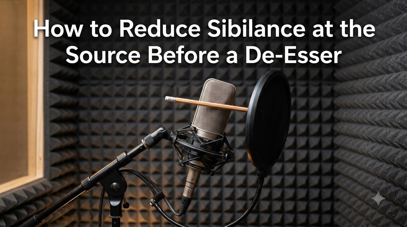 How to Reduce Sibilance at the Source Before a De-Esser