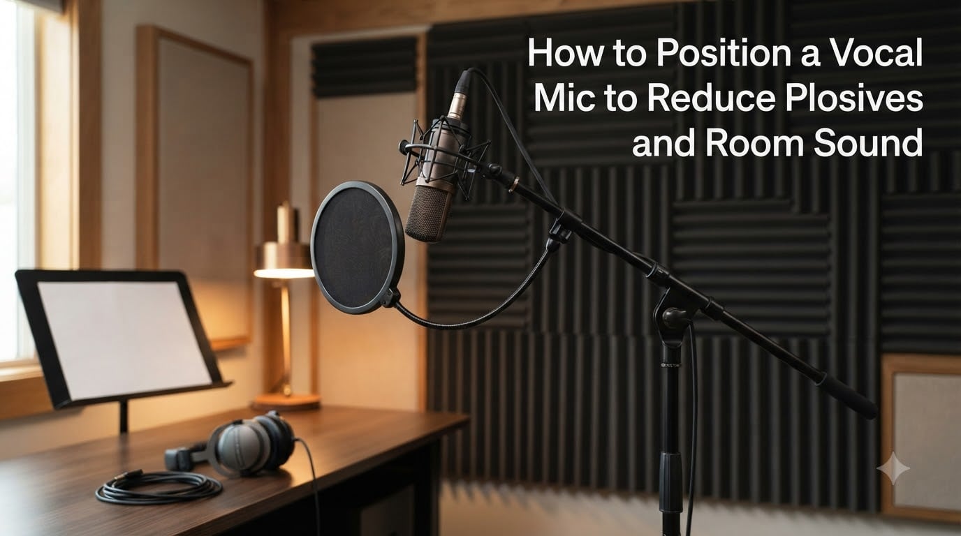 How to Position a Vocal Mic to Reduce Plosives and Room Sound