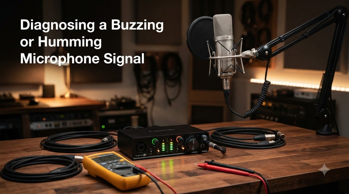 Diagnosing a Buzzing or Humming Microphone Signal