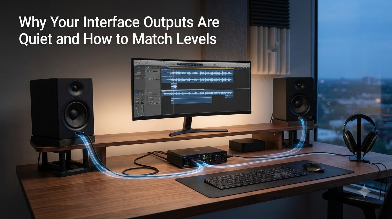Why Your Interface Outputs Are Quiet and How to Match Levels
