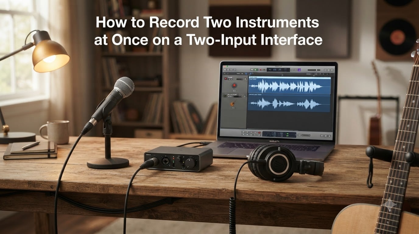 How to Record Two Instruments at Once on a Two-Input Interface
