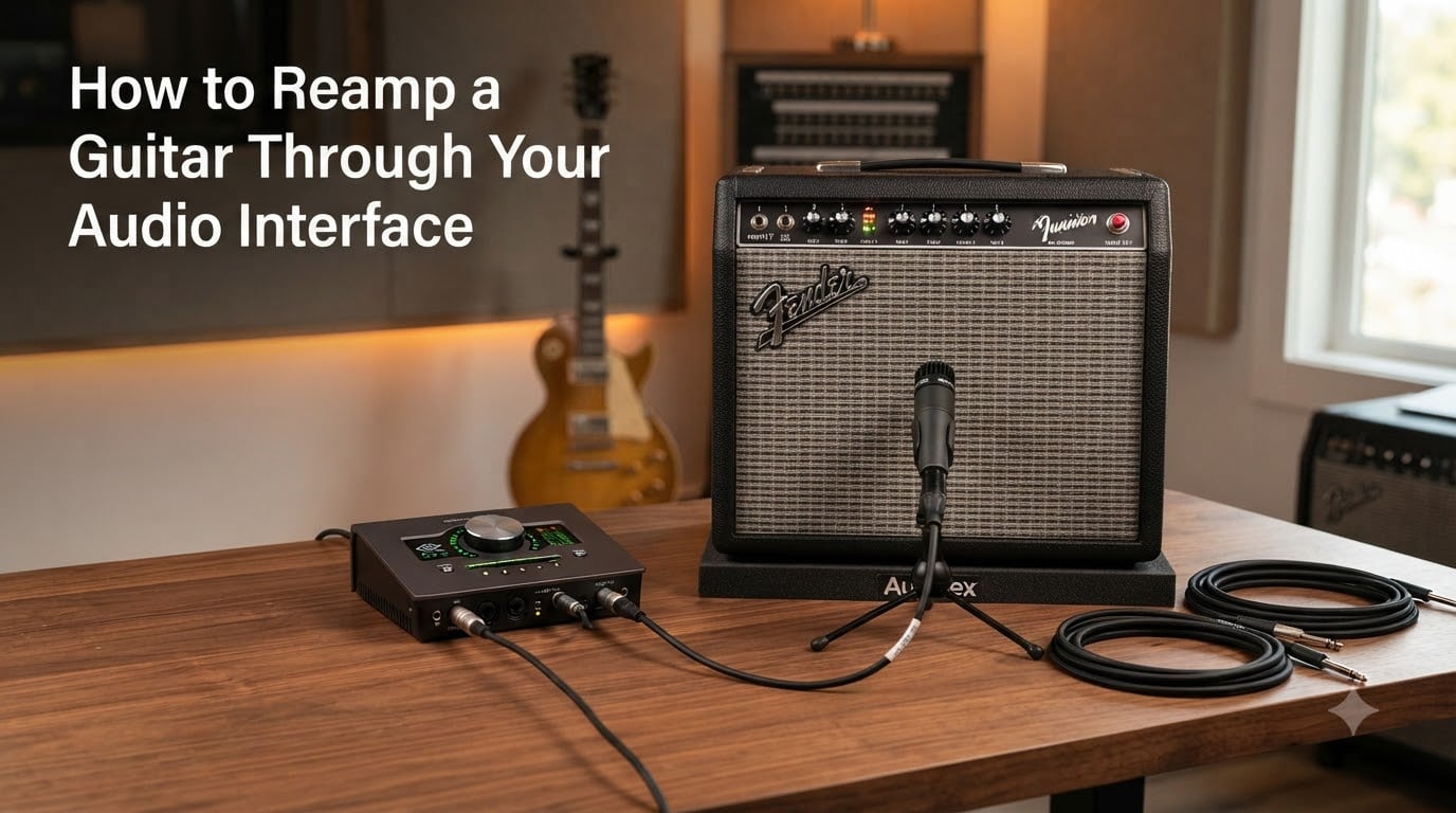 How to Reamp a Guitar Through Your Audio Interface