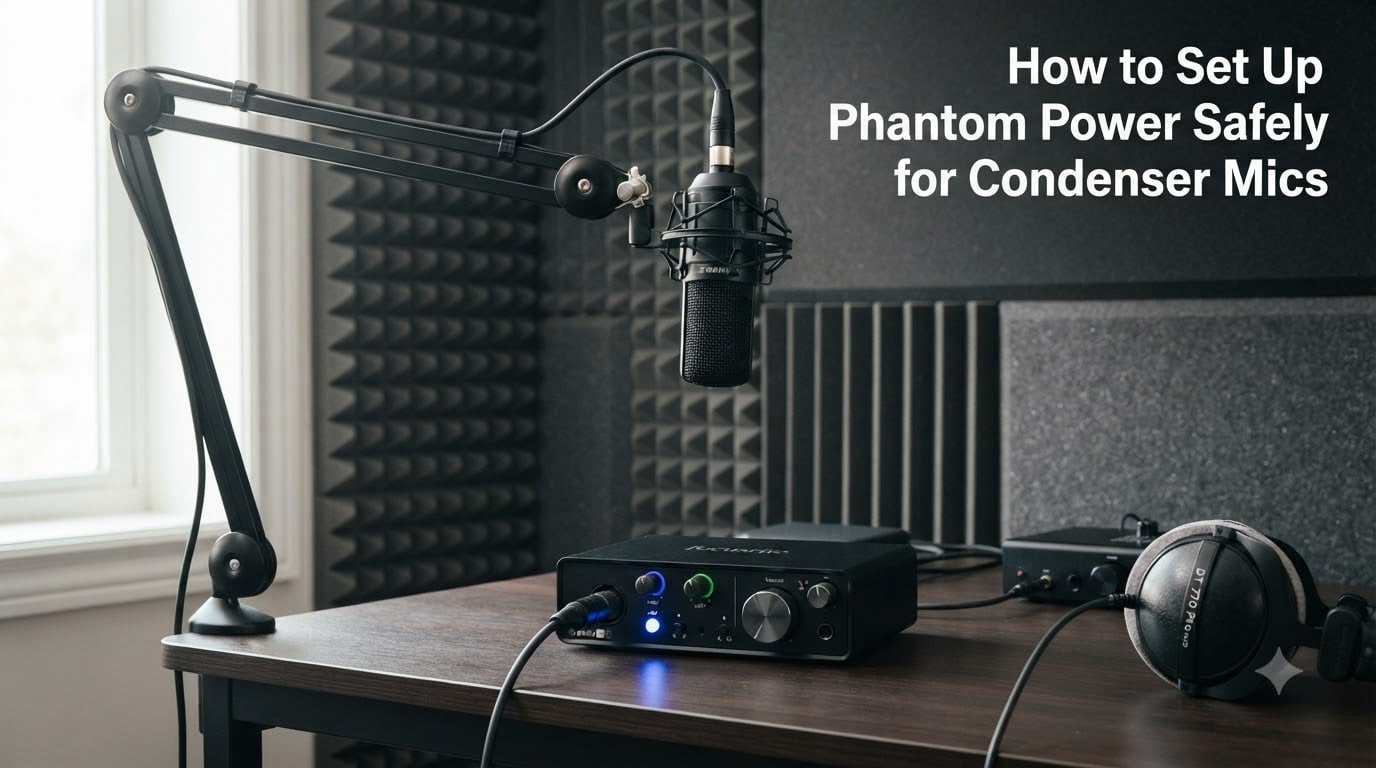 How to Set Up Phantom Power Safely for Condenser Mics