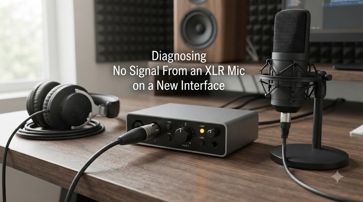 Diagnosing No Signal From an XLR Mic on a New Interface