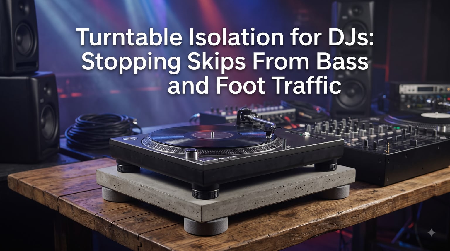 Turntable Isolation for DJs: Stopping Skips From Bass and Foot Traffic