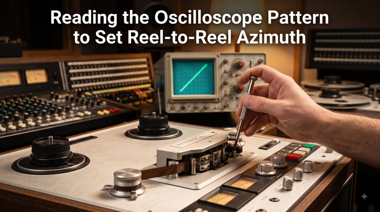 Reading the Oscilloscope Pattern to Set Reel-to-Reel Azimuth