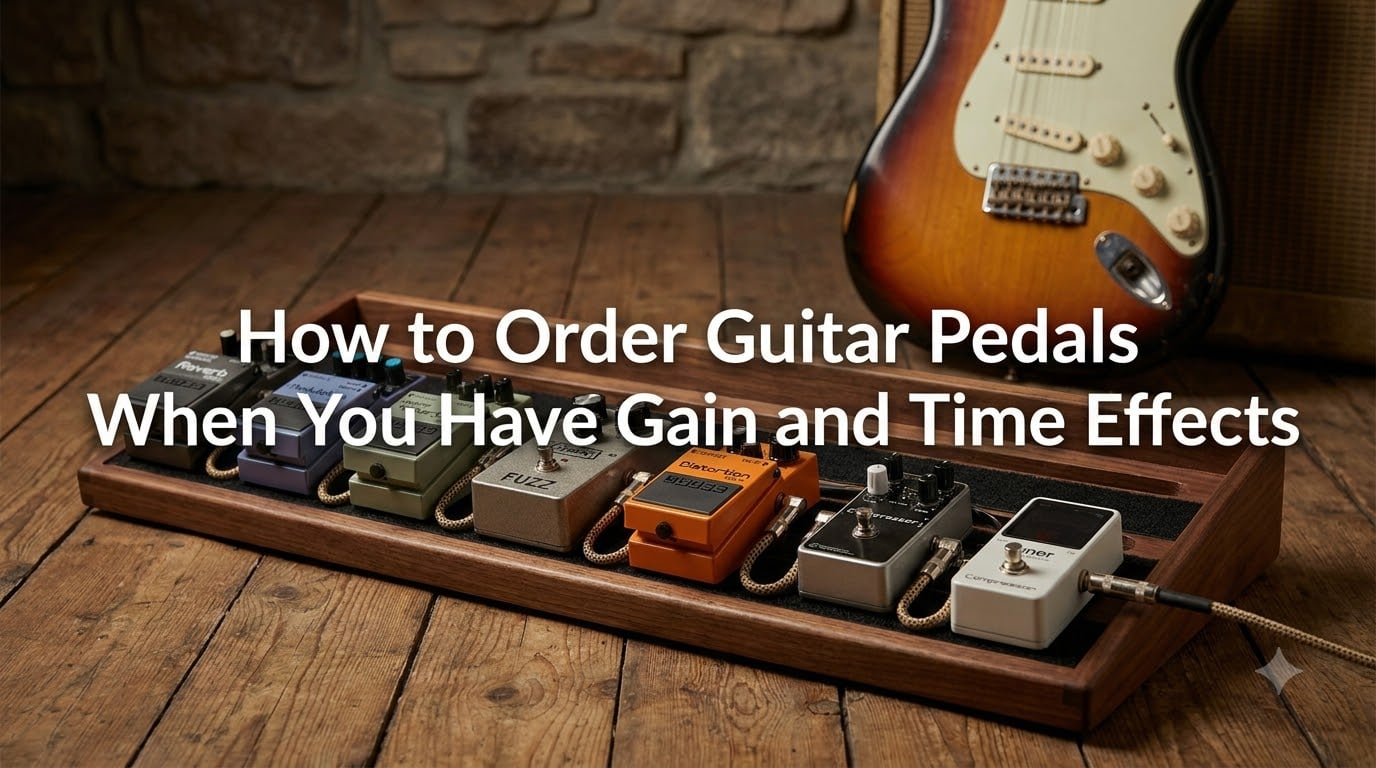 How to Order Guitar Pedals When You Have Gain and Time Effects