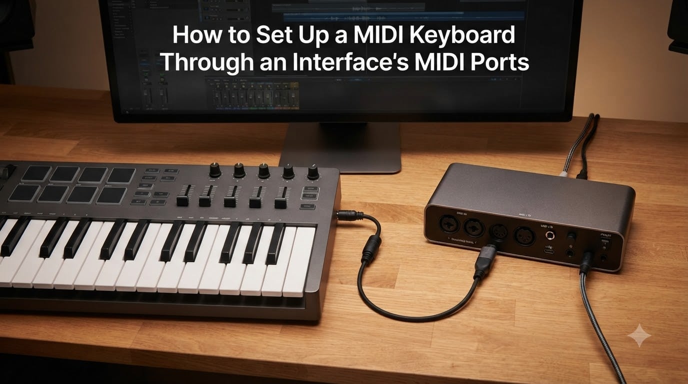 How to Set Up a MIDI Keyboard Through an Interface's MIDI Ports