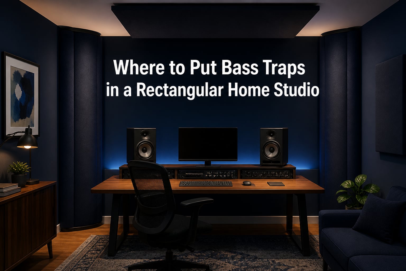 Where to Put Bass Traps in a Rectangular Home Studio