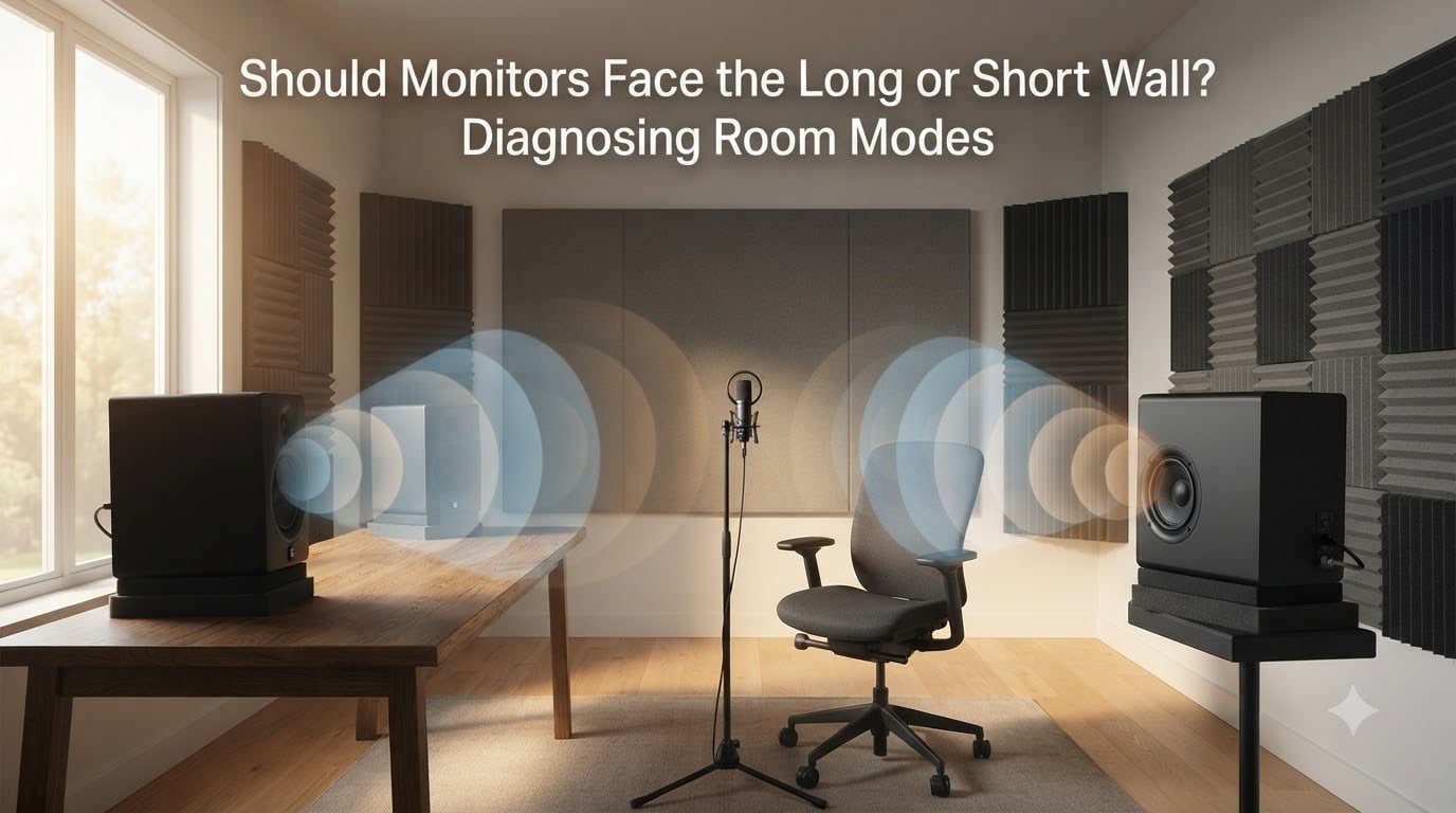 Should Monitors Face the Long or Short Wall? Diagnosing Room Modes