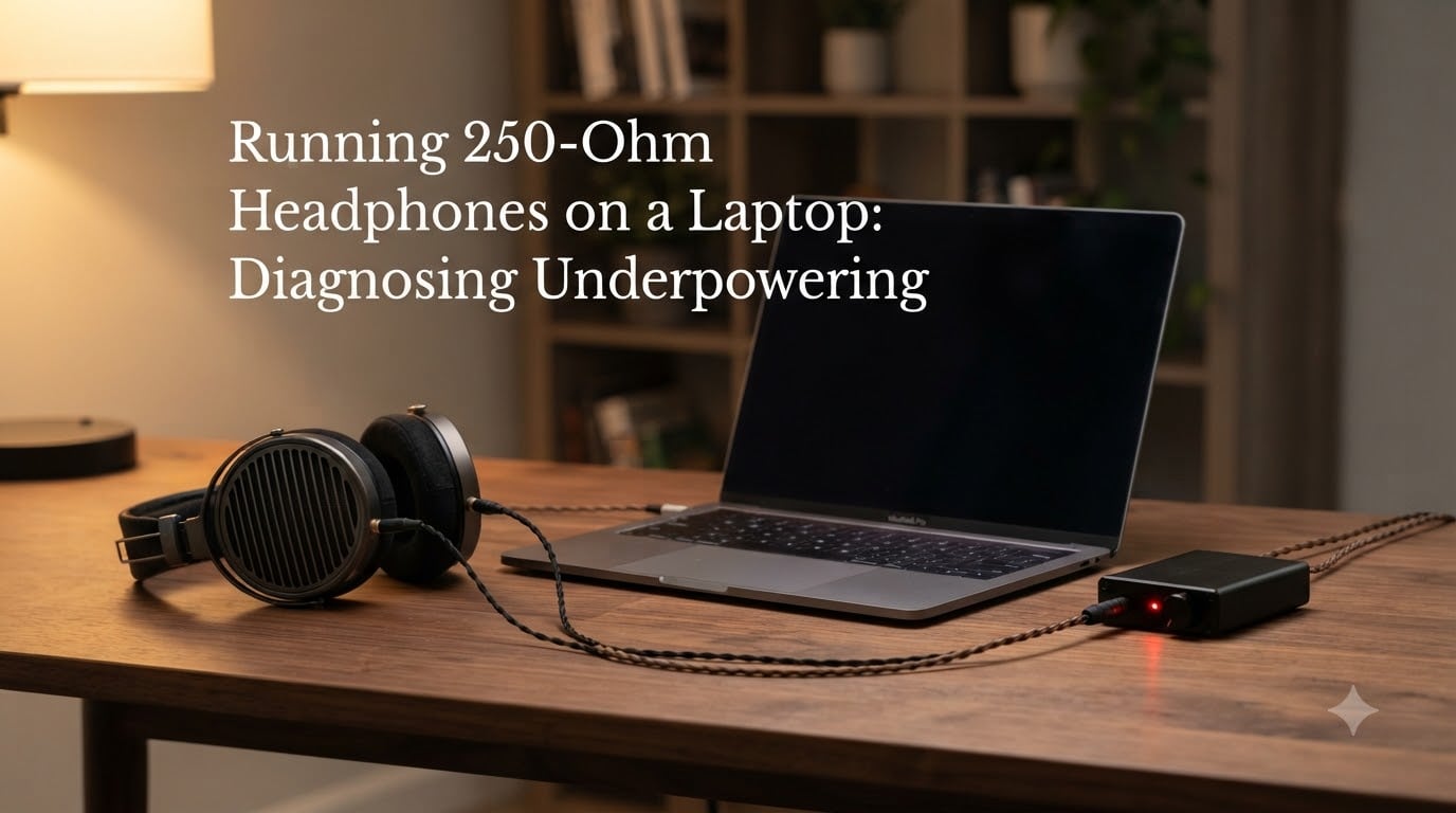 Running 250-Ohm Headphones on a Laptop: Diagnosing Underpowering