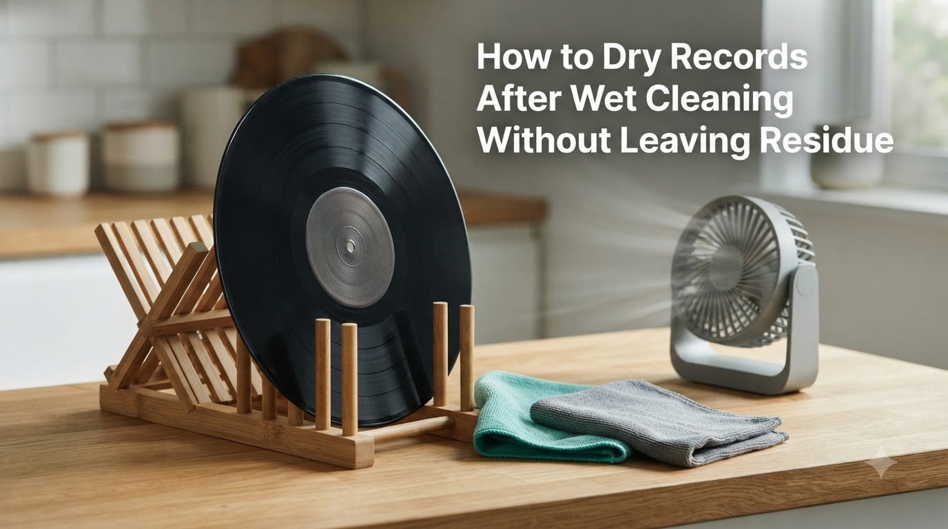 How to Dry Records After Wet Cleaning Without Leaving Residue