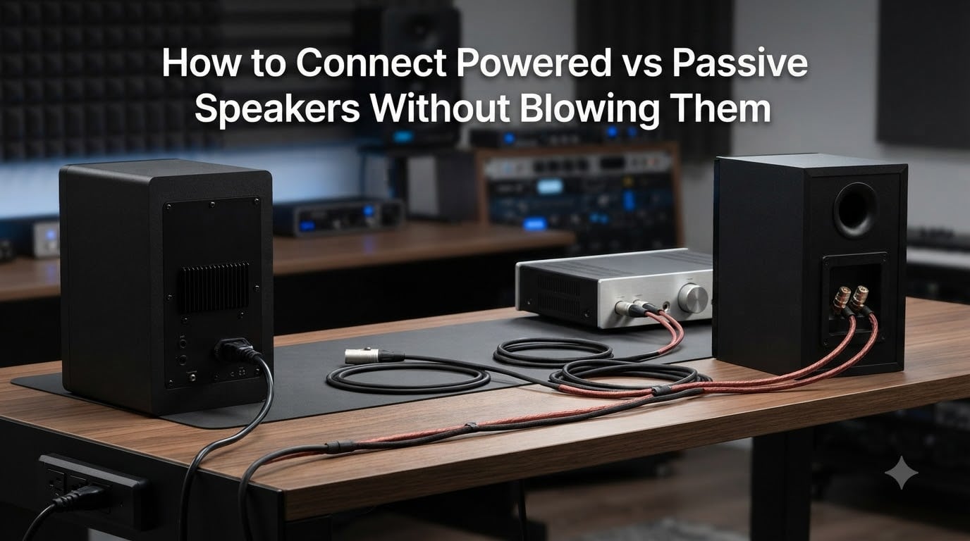 How to Connect Powered vs Passive Speakers Without Blowing Them