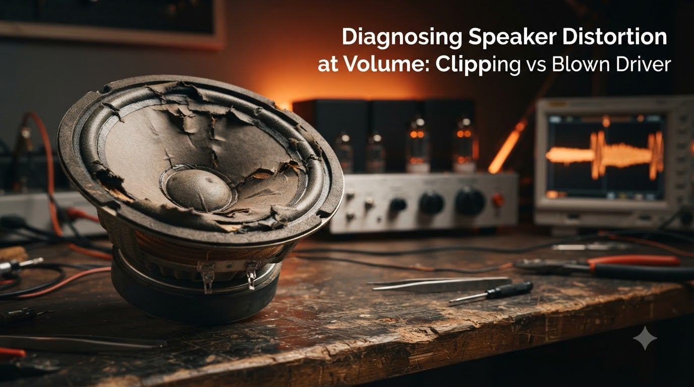 Diagnosing Speaker Distortion at Volume: Clipping vs Blown Driver