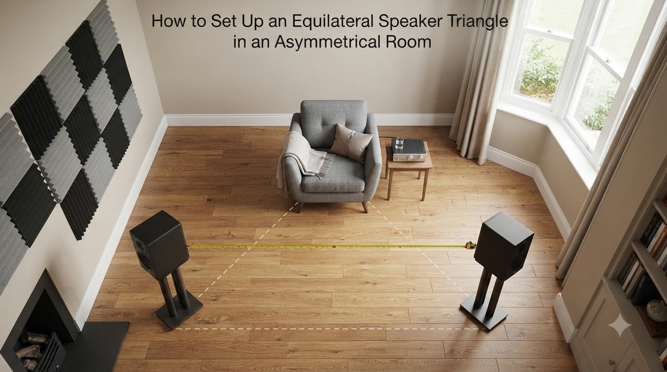 How to Set Up an Equilateral Speaker Triangle in an Asymmetrical Room