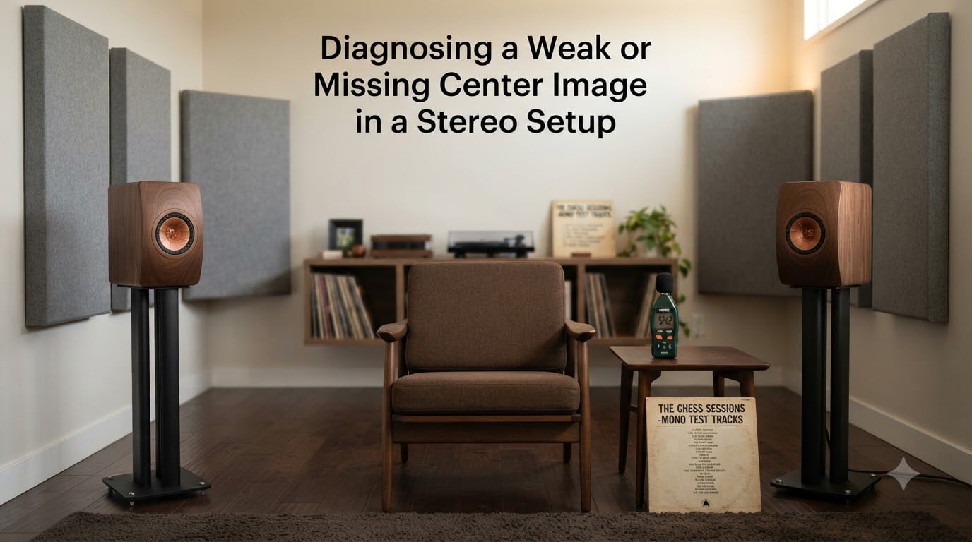 Diagnosing a Weak or Missing Center Image in a Stereo Setup