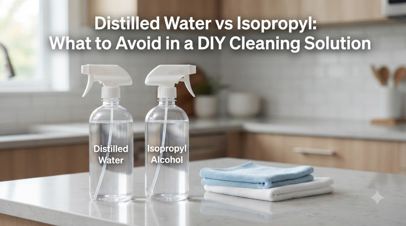 Distilled Water vs Isopropyl: What to Avoid in a DIY Cleaning Solution