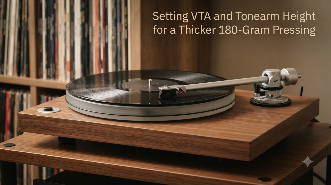 Setting VTA and Tonearm Height for a Thicker 180-Gram Pressing