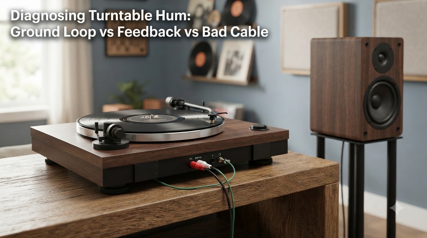 Diagnosing Turntable Hum: Ground Loop vs Feedback vs Bad Cable
