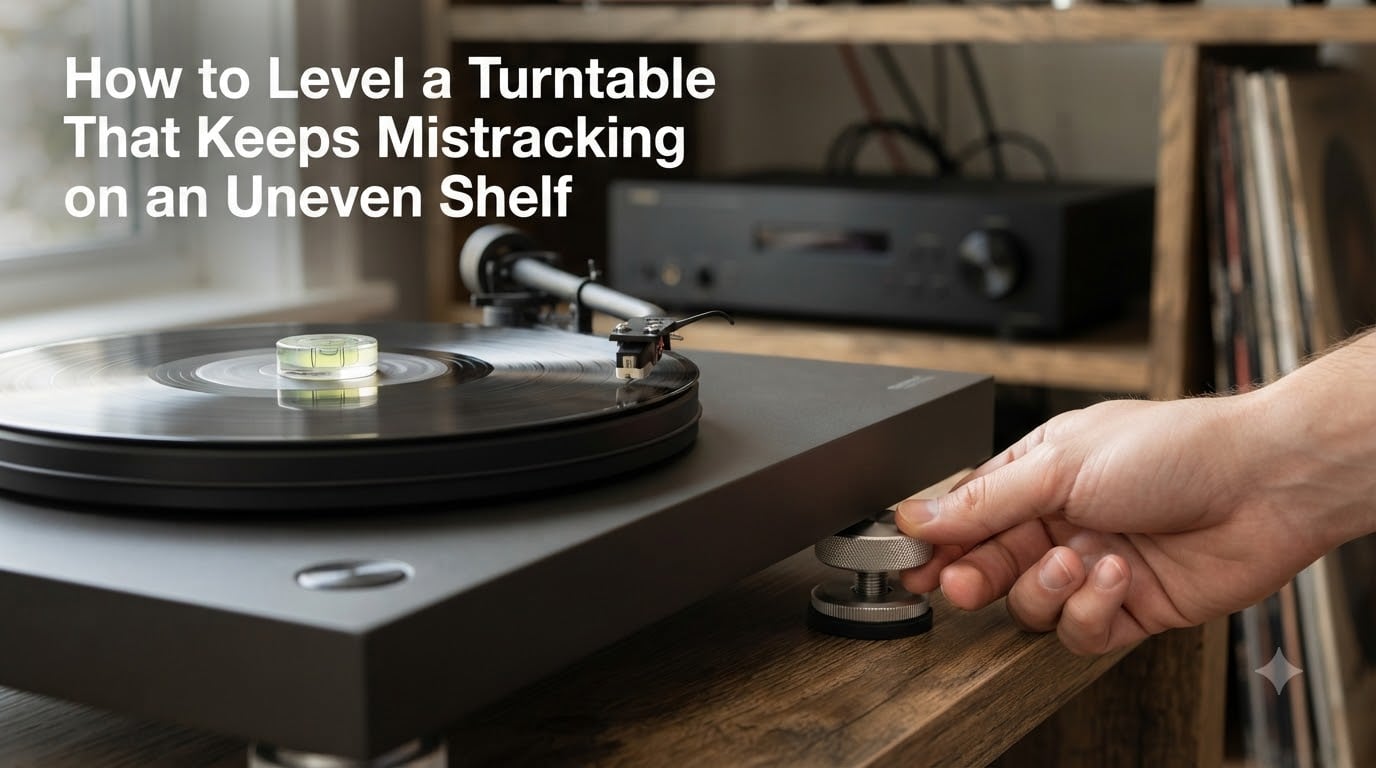 How to Level a Turntable That Keeps Mistracking on an Uneven Shelf