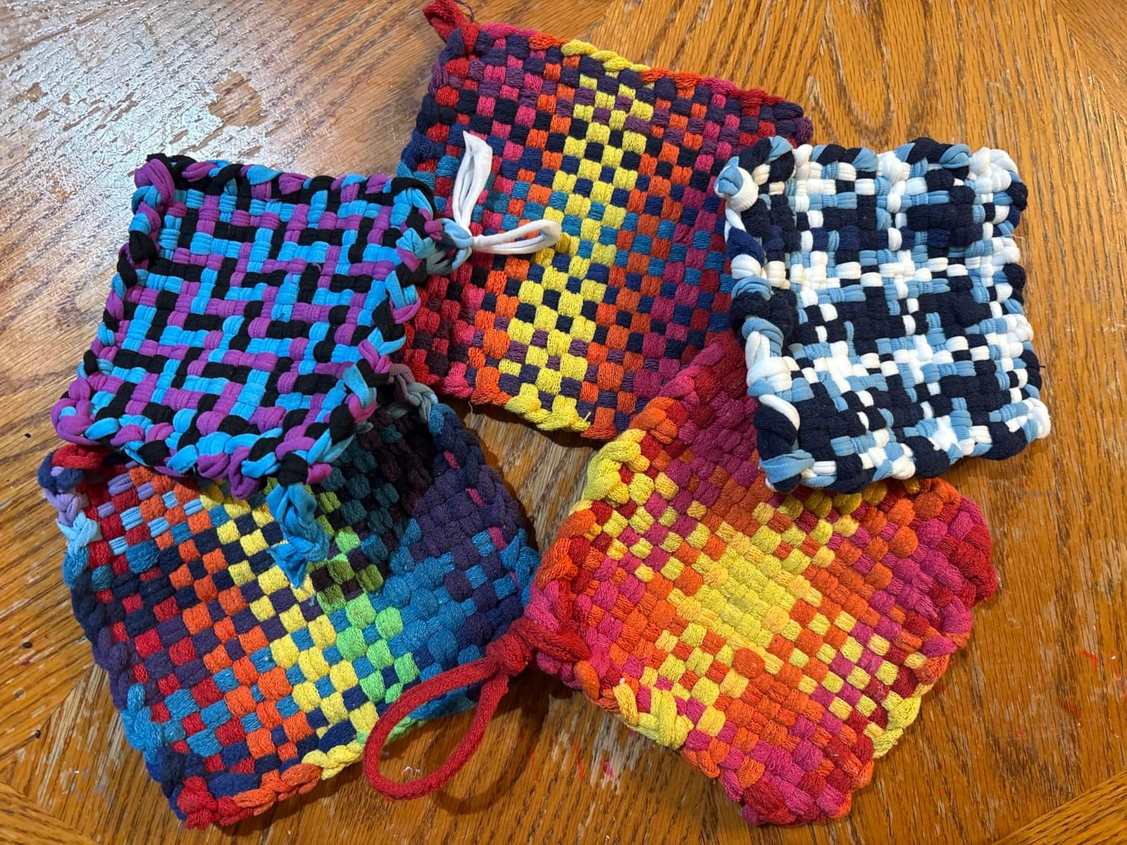 Friendly Loom 7” Traditional Potholder Weaving Kit | Sturdy Metal Loom and Quality Cotton Weaving Loops in Rainbow Colors | Complete Kit to Weave 2 Functional Potholders | Made in the USA customer photo 1