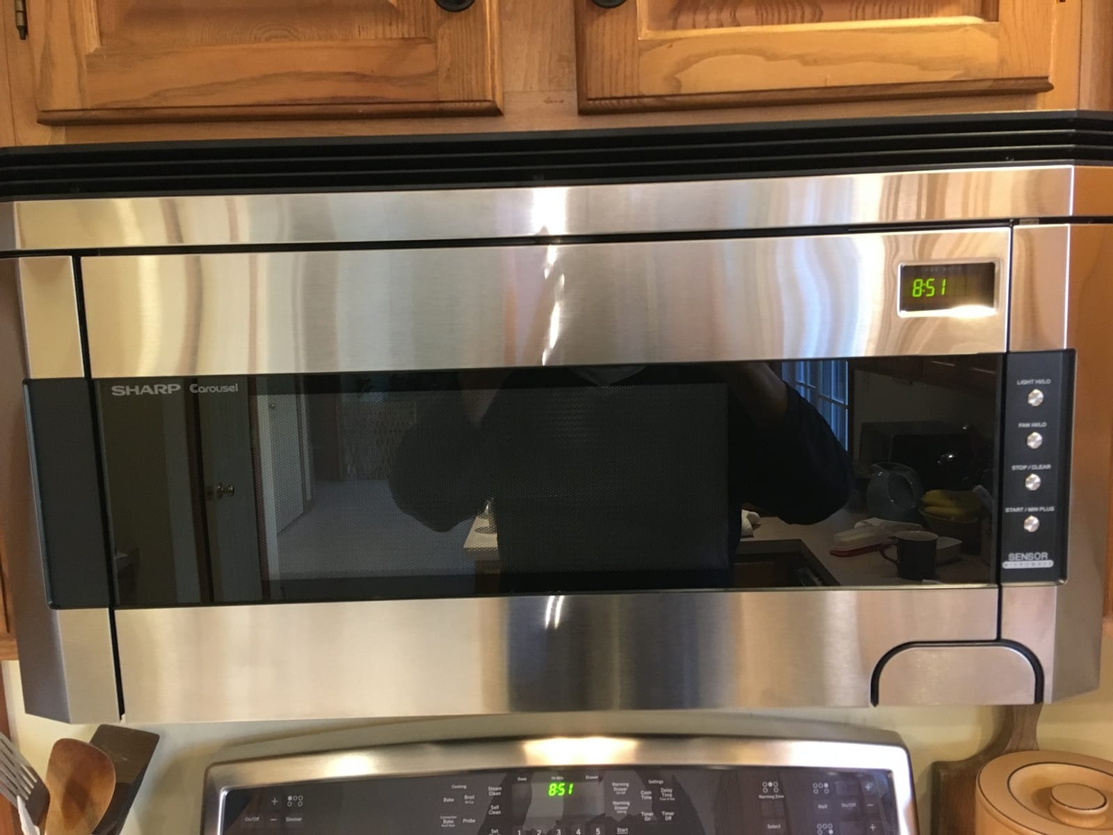 Sharp R1514TY 1-1/2-Cubic-Foot 1000-Watt Over-the-Range Microwave, Stainless customer photo 1