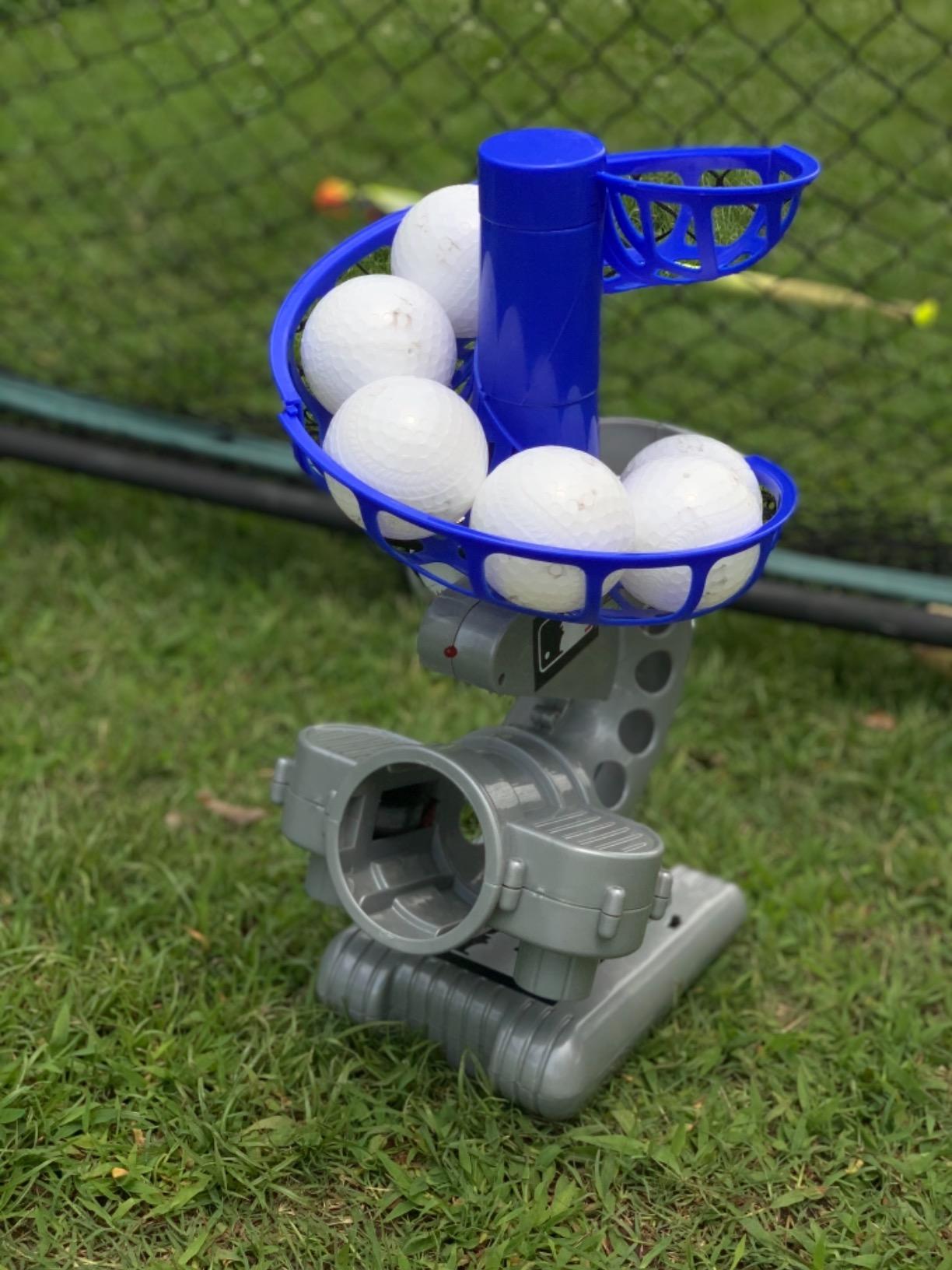 Franklin Sports MLB Electronic Baseball Pitching Machine - Automatic Youth Pitching Machine with (6) Plastic Baseballs Included -Youth Baseball Pitcher customer photo 2