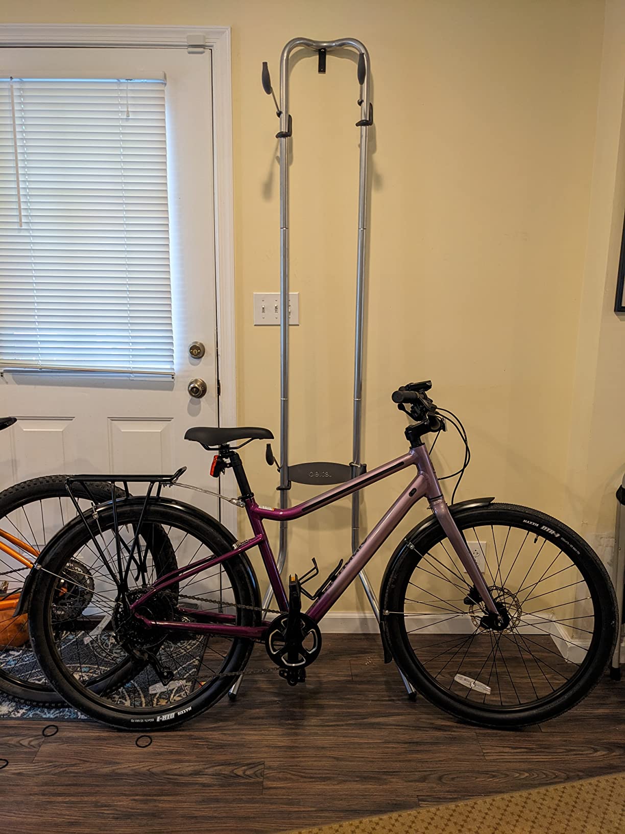 Delta Cycle Michelangelo 2 Bike Storage Rack - Gravity Fully Adjustable Bike Storage Garage For Road, MTB, and Hybrid Bicycles - Vertical Bike Rack Holds Up To 80 lbs customer photo 2