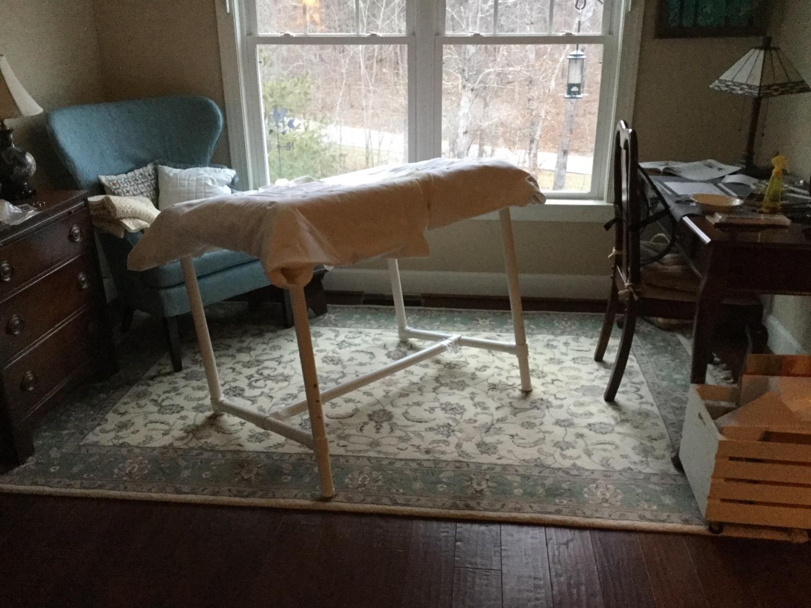 Dritz Quilter's Floor Frame, White customer photo 2