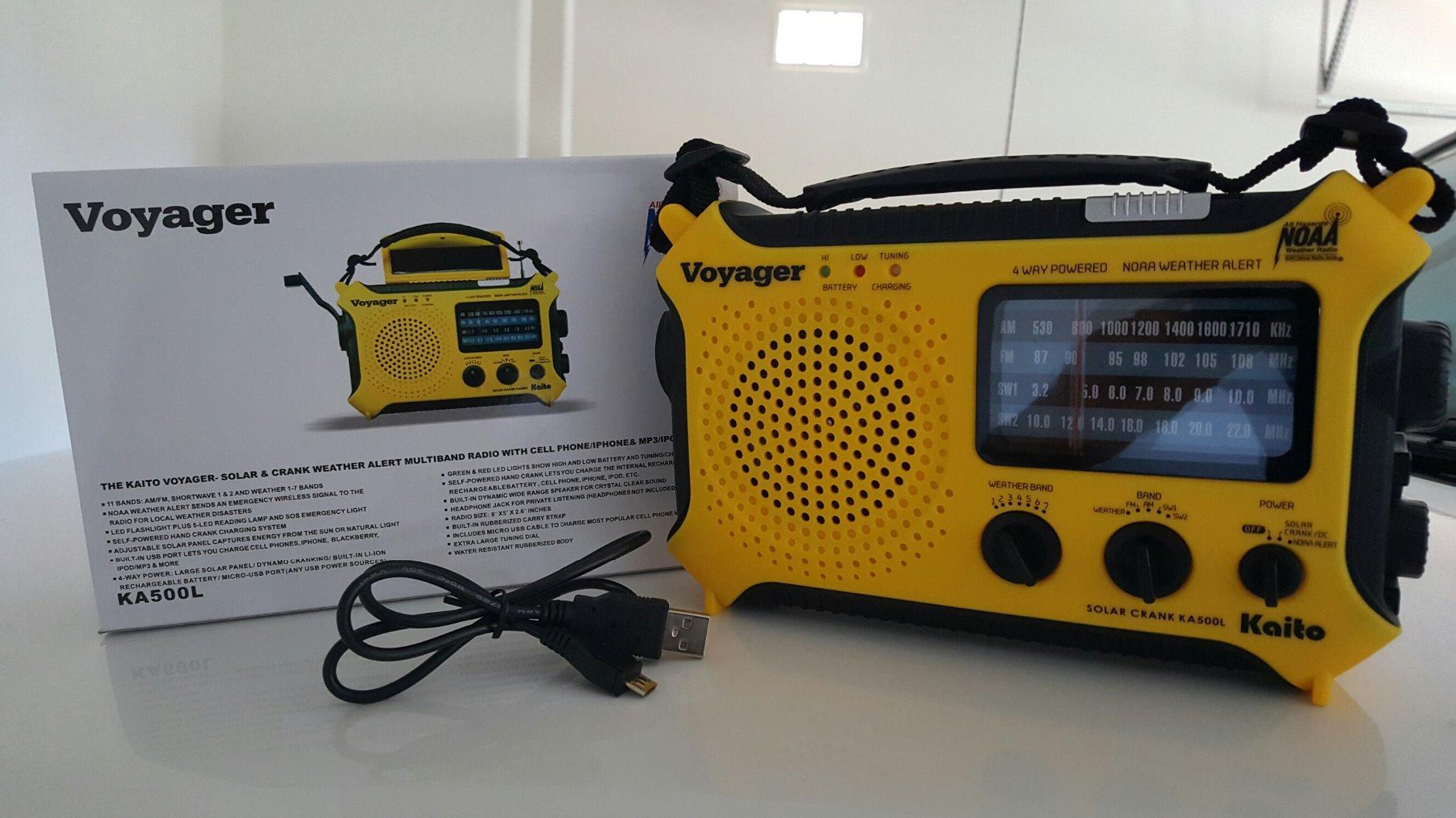 Kaito KA500 5-way Powered Emergency AM/FM/SW NOAA Weather Alert Radio with Solar,Dynamo Crank,Flashlight and Reading Lamp, Color Black customer photo 2