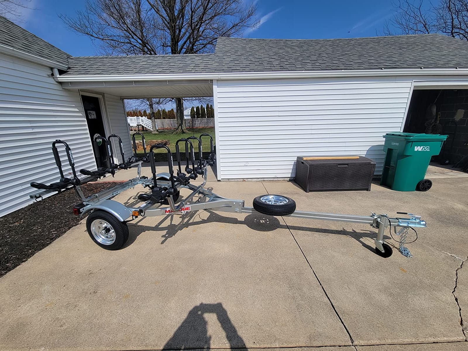 Malone MPG462G2 MicroSport 4 Kayak Trailer with 4 J-Rack Kayak Carriers & Spare Tire | 20' / 800 lbs Capacity | Fully Submersible | Marine Grade Galvanized Steel Construction | Spare Tire, 20' / 800 lbs Capacity, Fully Submersible, Marine Grade Galvanized Steel Construction customer photo 2