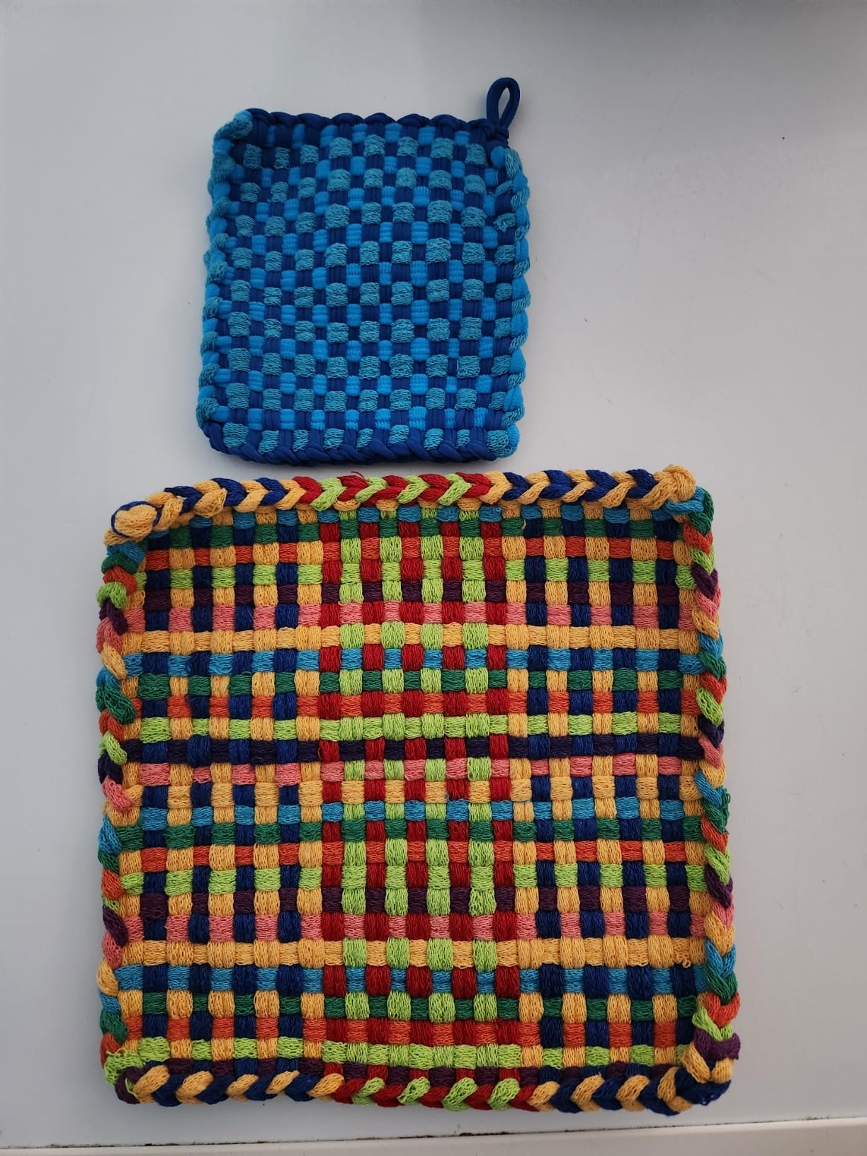 Harrisville Designs Friendly Loom Potholder Pro Weaving Kit | 10”x10” Sturdy Metal Loom and Quality Cotton Weaving Loops | Complete Kit to Weave 2 Large, Durable Potholders | Made in the USA customer photo 1