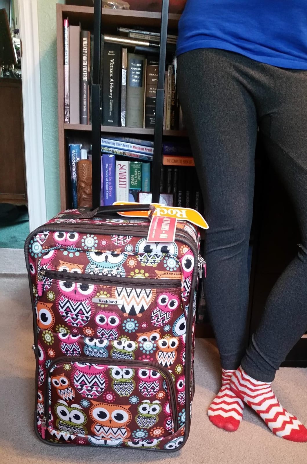 Rockland Fashion Softside Upright Luggage Set, Black/Pink Dot, 4-Piece (14/19/24/28) customer photo 2