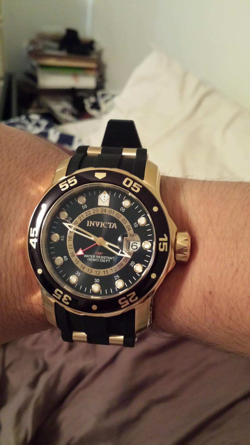 Invicta Men's 6991 Pro Diver Collection GMT Black Dial Black Polyurethane Watch customer photo 1
