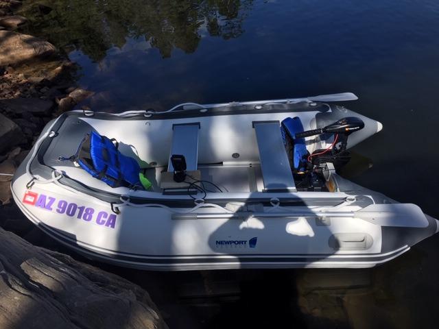 Newport 8ft 10in Dana Inflatable Sport Tender Dinghy Boat - 3 Person - 10 Horsepower - USCG Rated, White/Gray customer photo 2