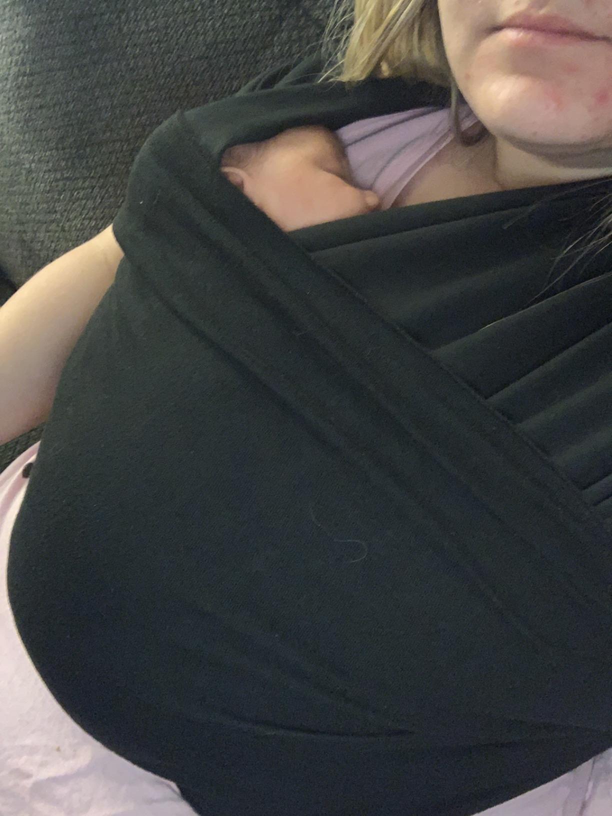 Boba Baby Wrap Carrier - Stretch Cotton Newborn Sling, Black customer photo 2