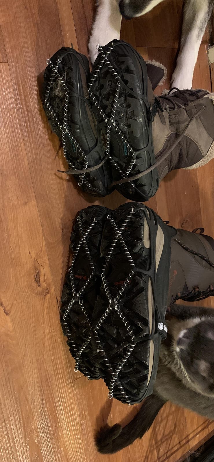 Yaktrax Pro Traction Cleats - 360-Degree Grip on Snow, Ice, & Multi-Terrain Surfaces - Elastic Outer Band w/Easy-On/Off Heel Tab & 1.4mm Stainless Steel Coils - Abrasion Resistant - Unisex customer photo 2