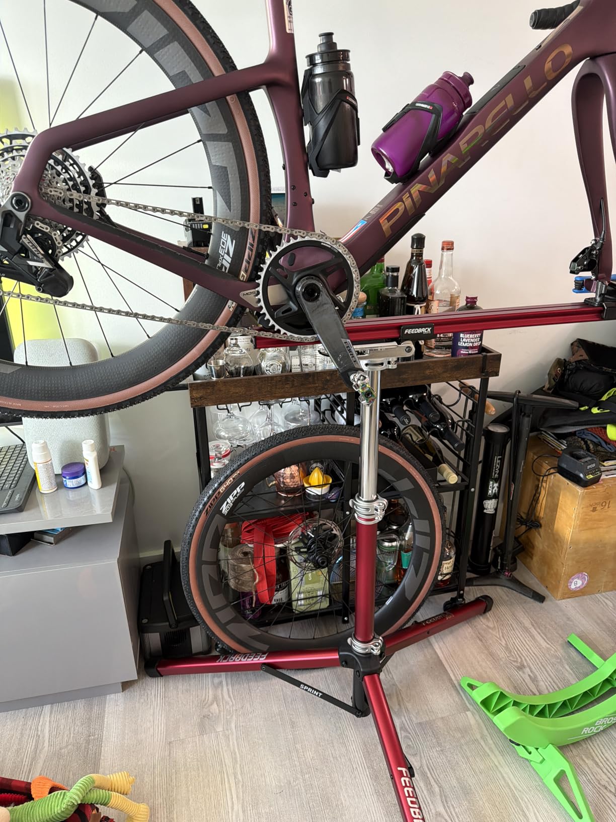 Feedback Sports Sprint Bike Repair Stand, Compact Bike Workstand, Red customer photo 1