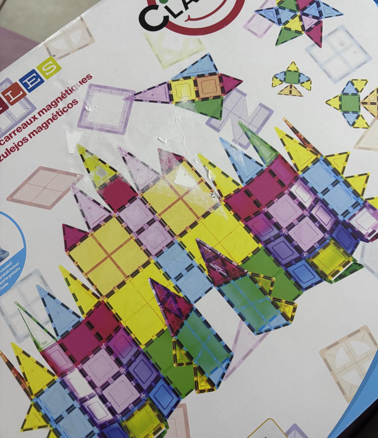 PicassoTiles 100 Piece Magnetic Tiles, Clear 3D Building Blocks for Kids 3+ customer photo 2