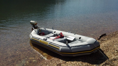 Intex Mariner Inflatable Boat Series: Includes Deluxe Boat Oars and High-Output Pump – SuperTough PVC – Wear-Resistant Keel – Removable Fishing Rod Holders – Heavy Duty Grab Handle customer photo 1