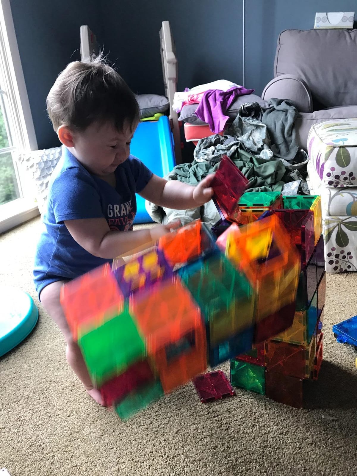 Magnetic Tiles for Kids 100-Piece Set, STEM Educational Building Blocks, Includes 2 Cars & Click-in ABC Learning Tiles, Gift for Boys & Girls, Magnetic Figures & 2 or 4 Car Set Add-Ons Available customer photo 1
