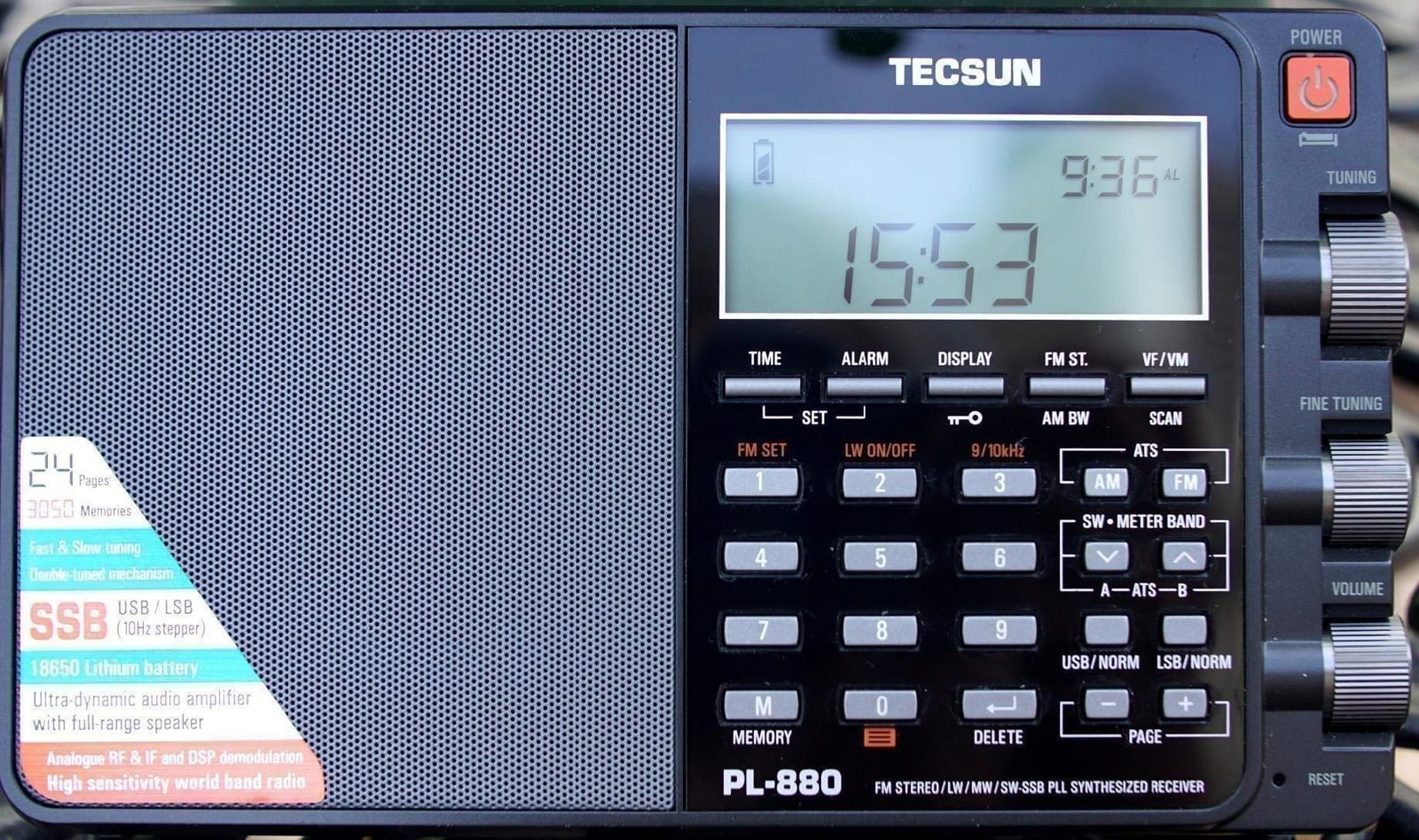 Tecsun PL880 Portable Digital PLL Dual Conversion AM/FM Longwave Shortwave Radio with SSB (Single Side Band) Reception customer photo 2