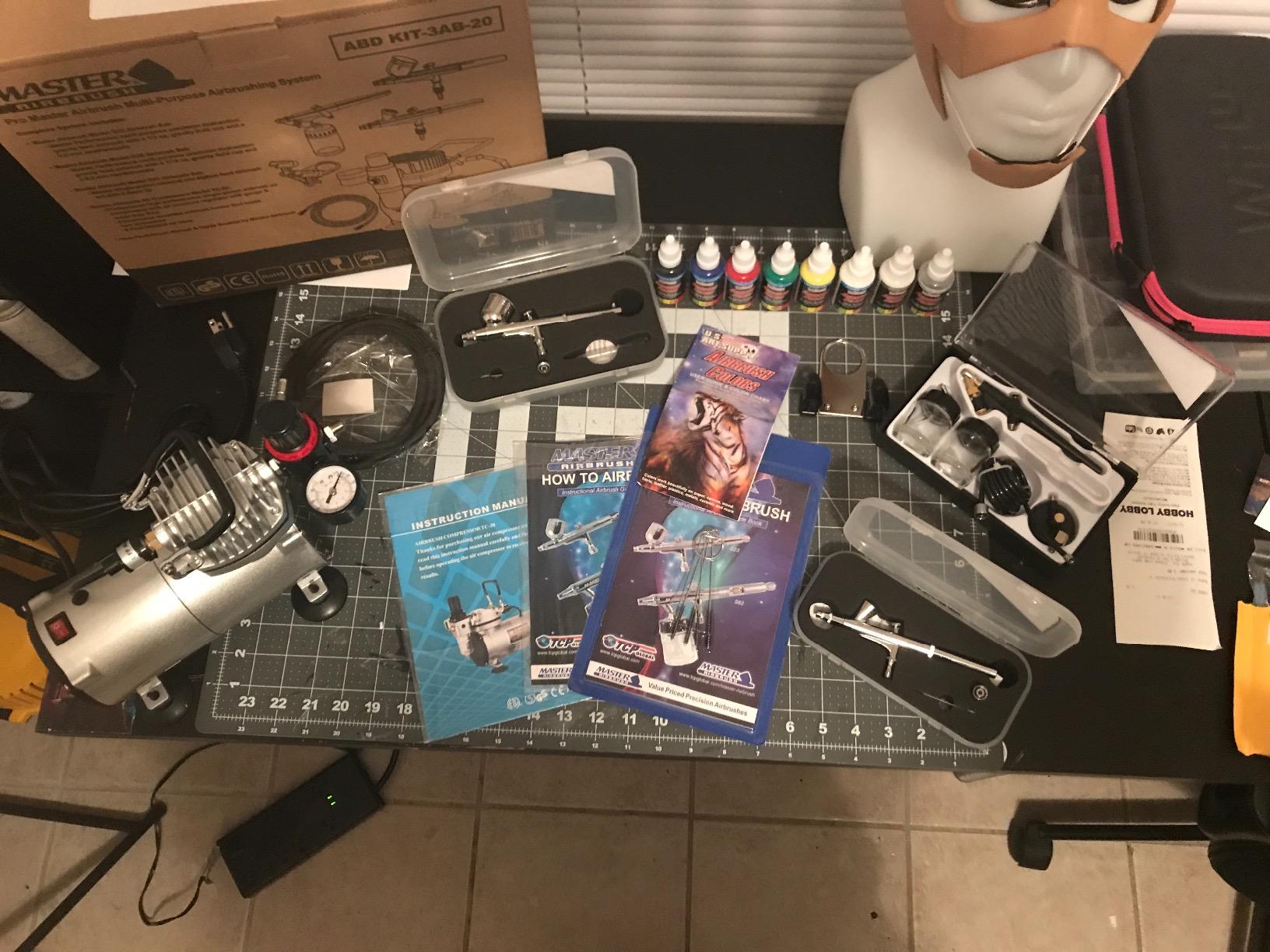 Master Airbrush Cool Runner II Airbrush Kit with 3 Airbrushes Acrylic Paint customer photo 1