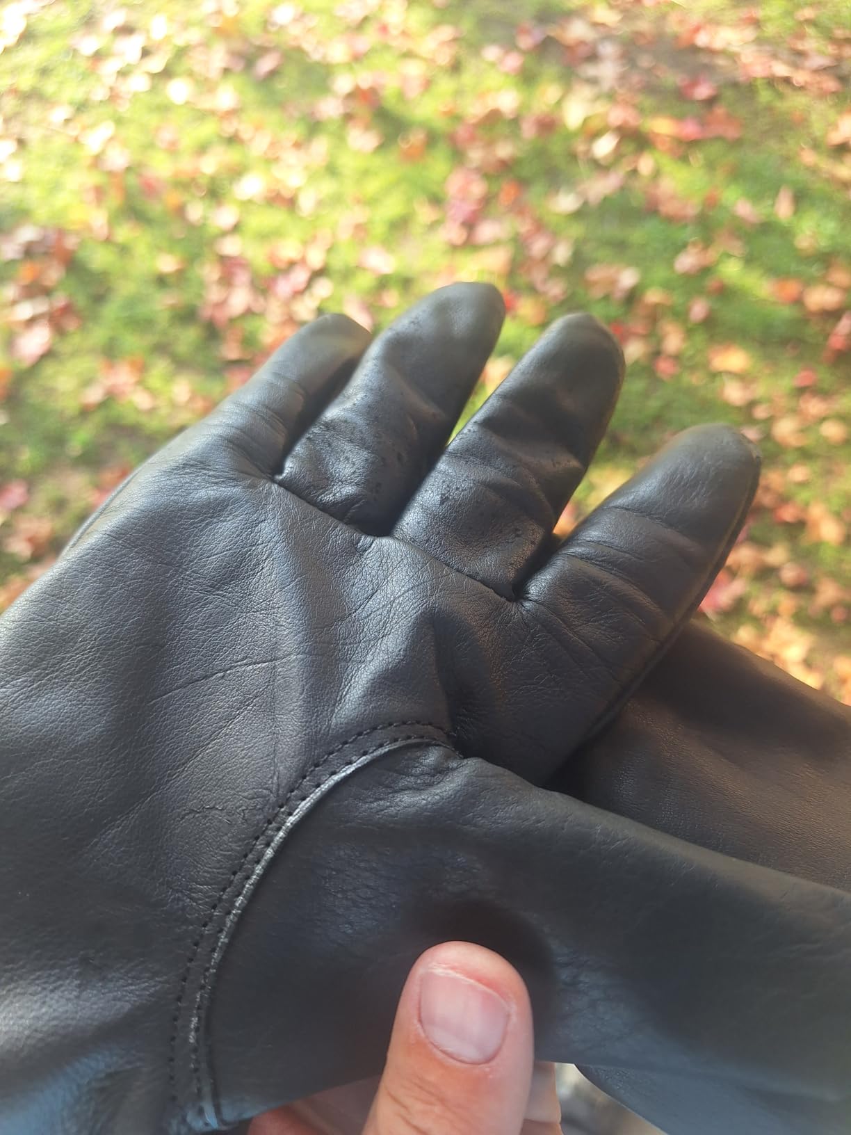 Milwaukee Leather SH734 Men's Black Thermal Lined Leather Motorcycle Gloves w/Cinch Wrist Closure customer photo 1