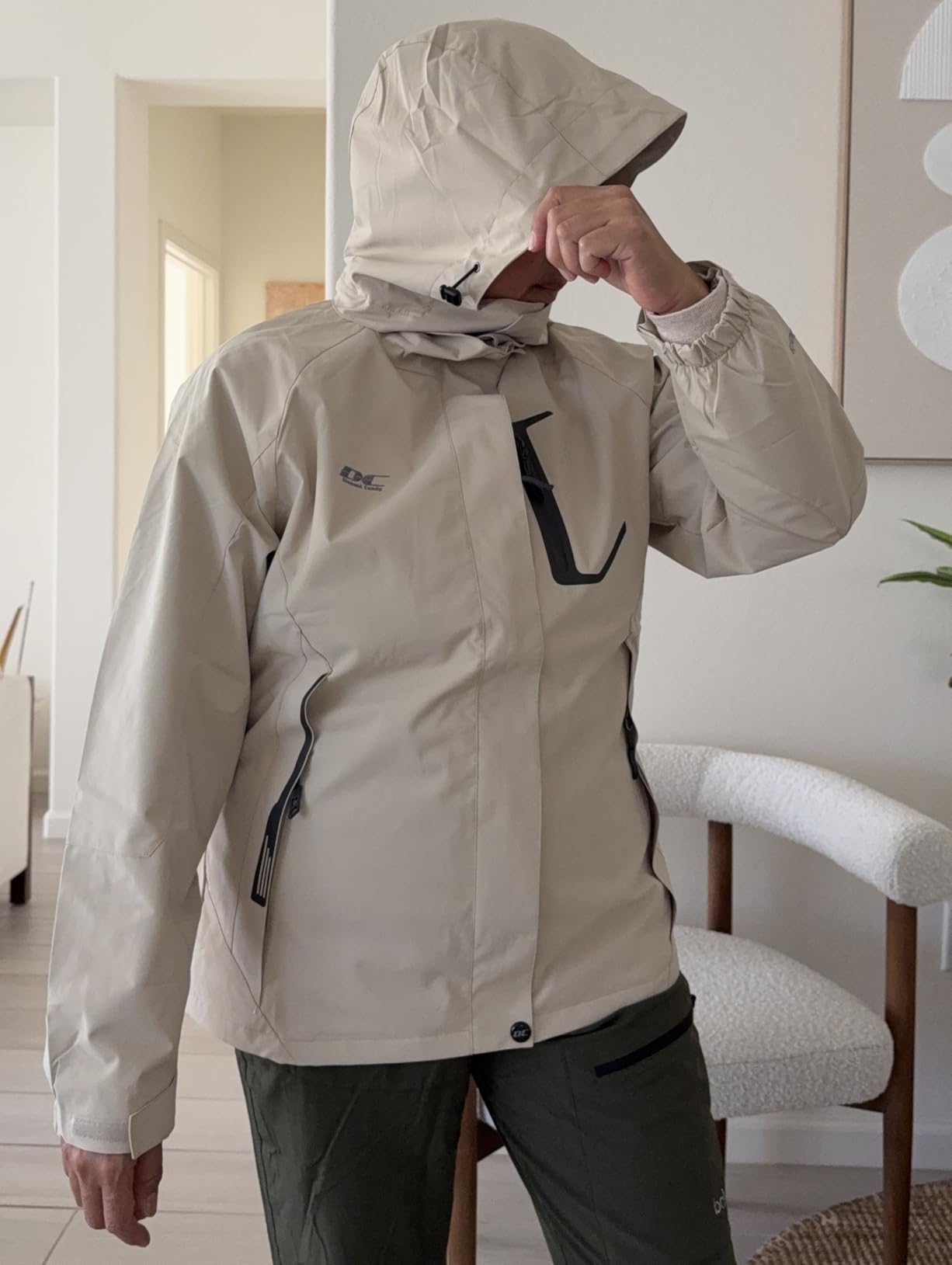 Diamond Candy Women's Lightweight Waterproof Hooded Rain Jacket customer photo 2