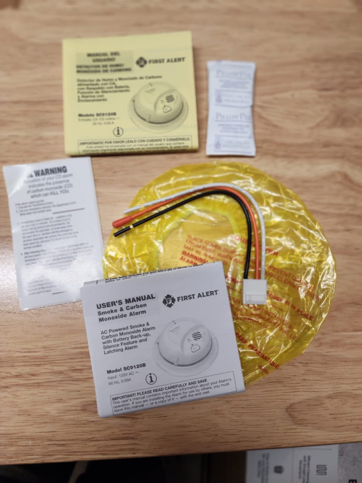 FIRST ALERT BRK SC9120FF Hardwired Smoke and Carbon Monoxide (CO) Detector with Battery Backup, 1 pack , White customer photo 1