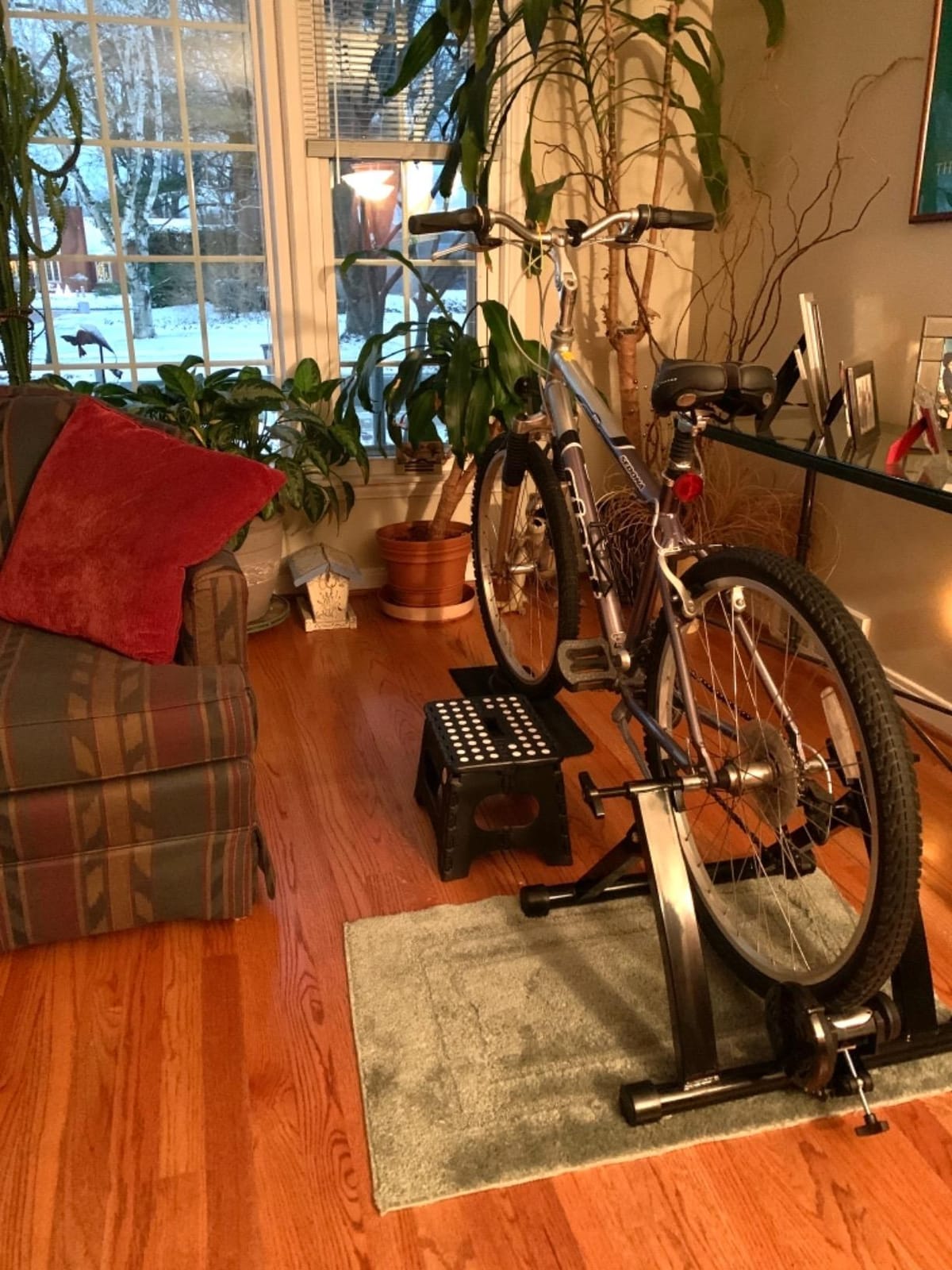 Yaheetech Magnetic Steel Bike Trainer Stand for Indoor Riding, 26-28in/700C customer photo 2