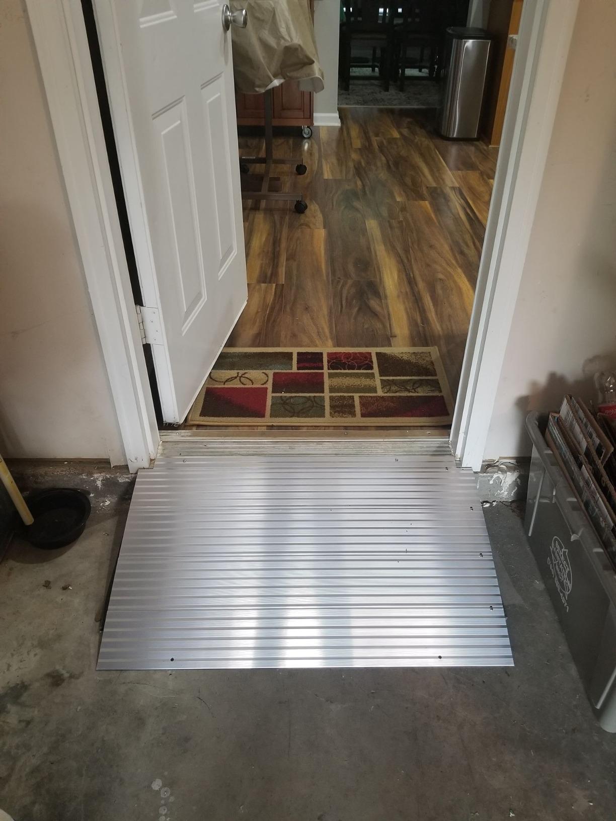 EZ-ACCESS Transitions Modular Entry Ramp, Self Supporting, Aluminum, 1.5 in | For Home Steps, Door Thresholds, and Sliding Doors, Adjustable Modular Transitions, Walker and Wheelchair Access, 1.5” Rise customer photo 2